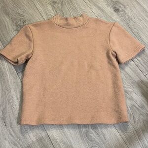 Zara Tan Mockneck Sweater Size M